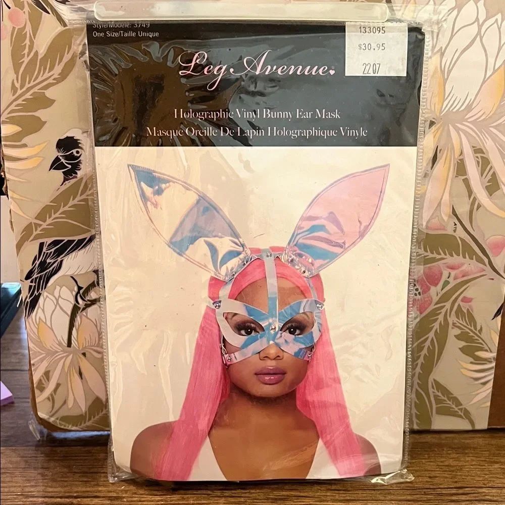 Leg Avenue Iridescent Vinyl Bunny Ear Mask